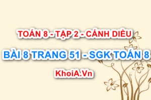 Bài 8 trang 51 Toán 8 Cánh Diều Tập 2